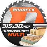 BAUBECK Sägeblatt 315x30 3mm Zuschnitt...